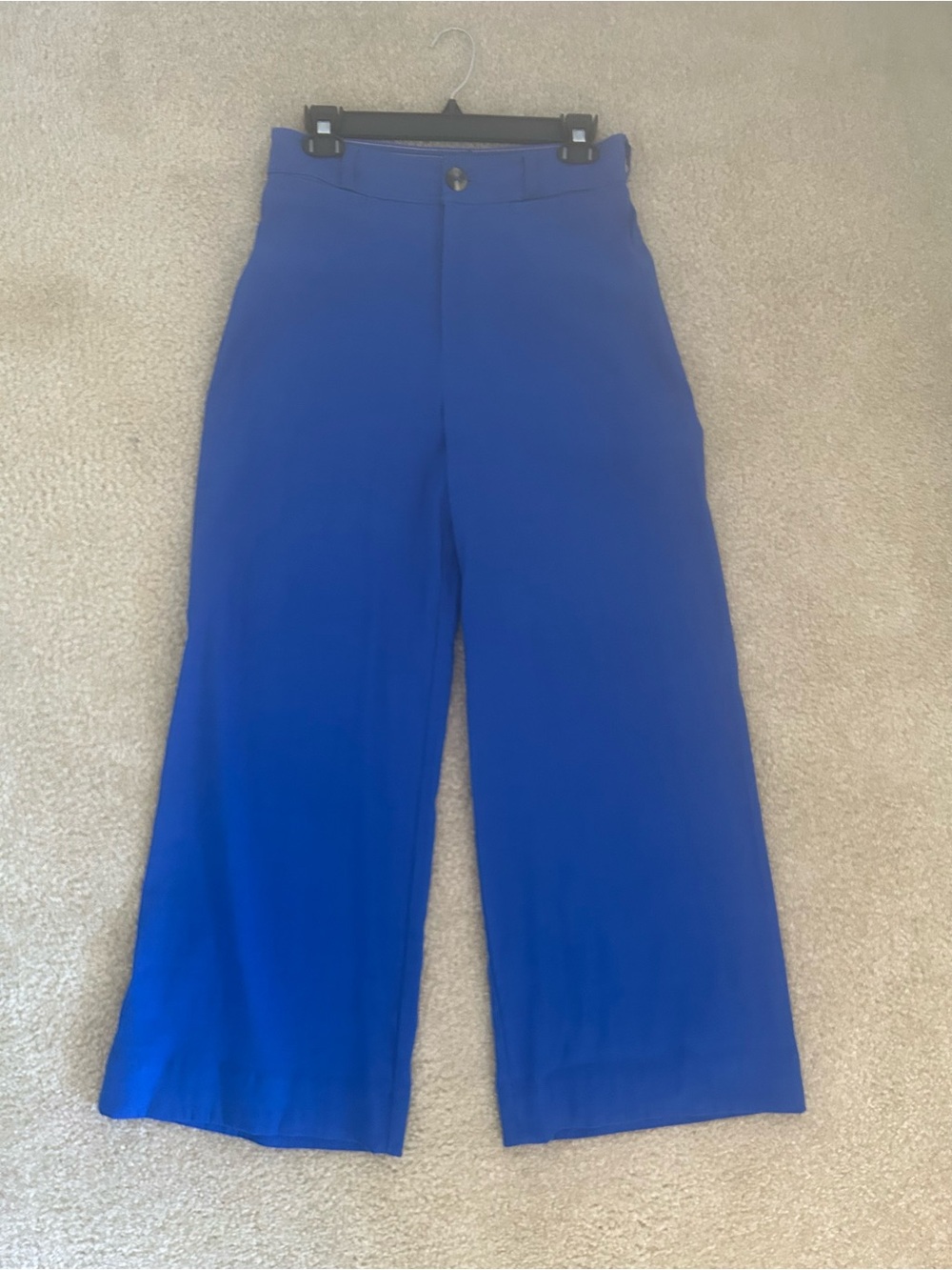 Anthropologie Blue High-Rise Wide-Leg Pants - Picture 4 of 7